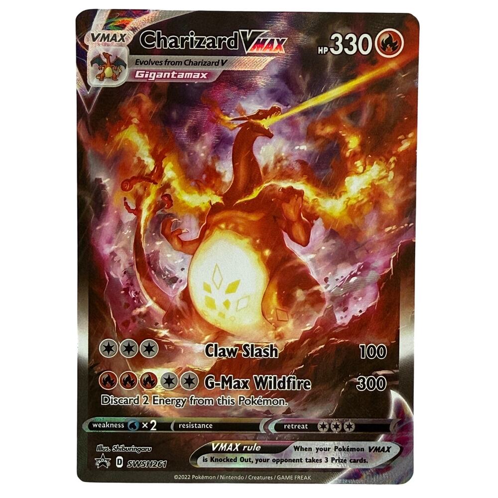 Pokémon TCG Charizard VMAX SWSH261 Black Star Promo 2022 Full Art Holo Card NM-